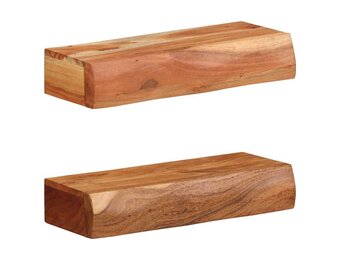 vidaXL Wandschappen Set 2x Acaciahout (40x17x8 cm) - 35% Korting!