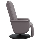 vidaXL Fauteuil met voetensteun - Kunstleer Grijs | 47% Korting