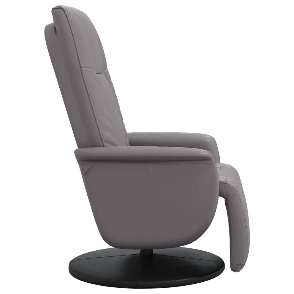vidaXL Fauteuil met voetensteun - Kunstleer Grijs | 47% Korting