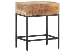 vidaXL Bijzettafel Massief Mangohout - 40x30x50 cm - 47% Korting!