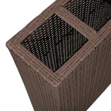 vidaXL Verhoogde Plantenbak met 4 Potten | 53% Korting | Rattan Bruin