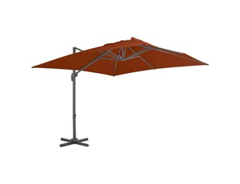 vidaXL Zweefparasol 300x300cm - Terracotta | -62%