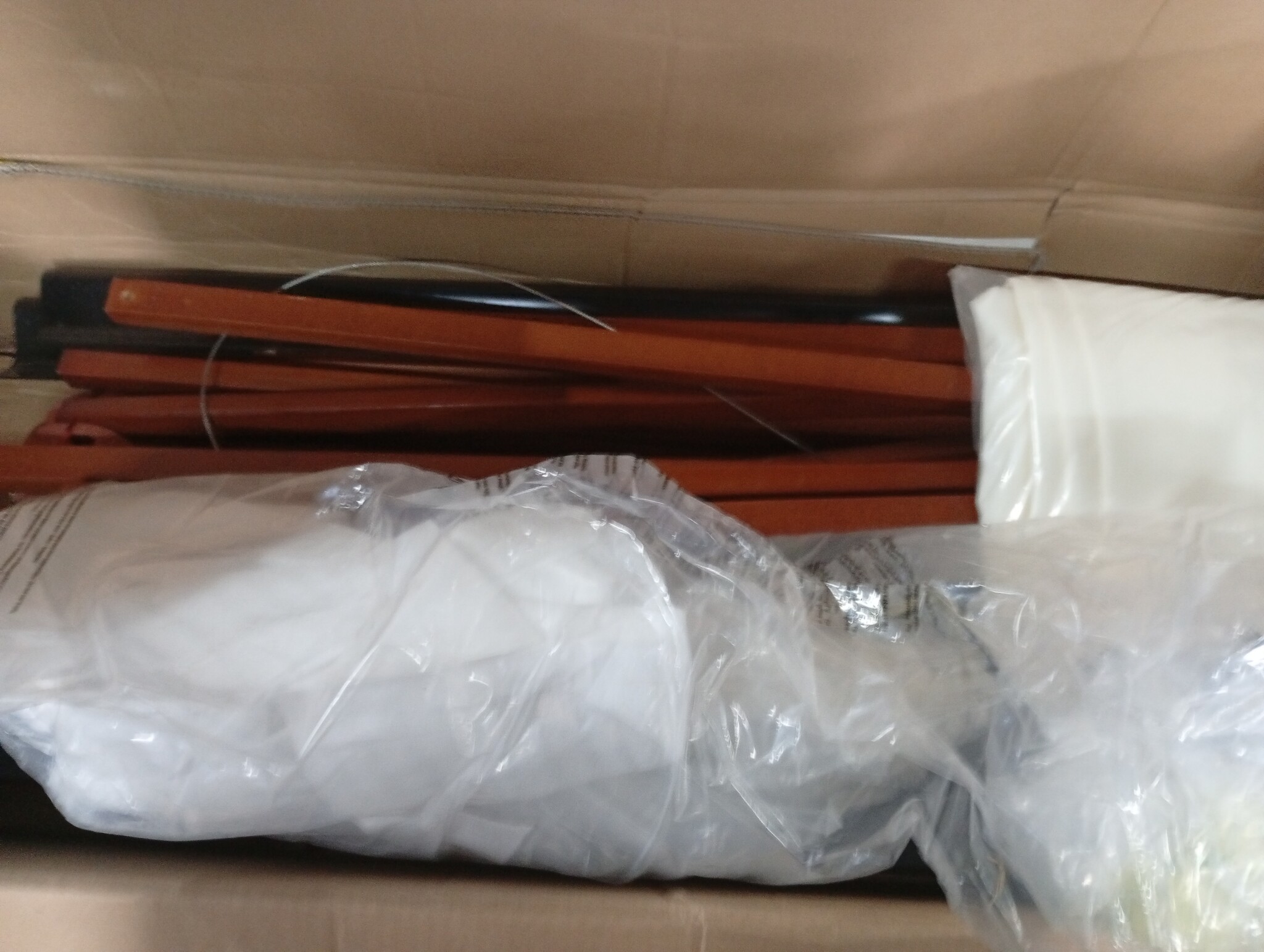 vidaXL Zweefparasol 350cm Wit - 74% Korting!