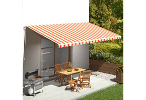 vidaXL Vervangingsdoek Luifel 6x3m Geel/Oranje - 62% Korting!