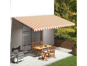 vidaXL Vervangingsdoek Luifel 6x3m Geel/Oranje - 62% Korting!