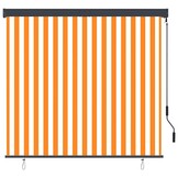 vidaXL Rolgordijn Buiten 160x250cm Wit/Oranje | -53% Korting!