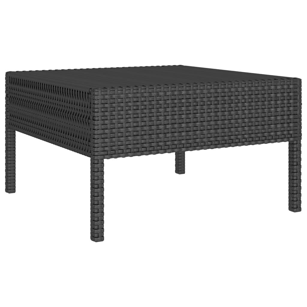 vidaXL Loungeset Poly Rattan Zwart - 2-delig - 43% Korting