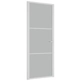 vidaXL Binnendeur 83x201,5 cm - Matglas & Aluminium - Wit (35% korting)