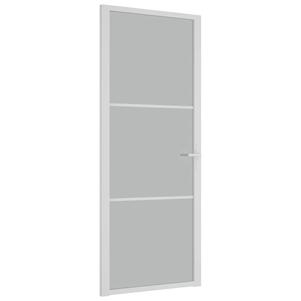 vidaXL Binnendeur 83x201,5 cm - Matglas & Aluminium - Wit (35% korting)