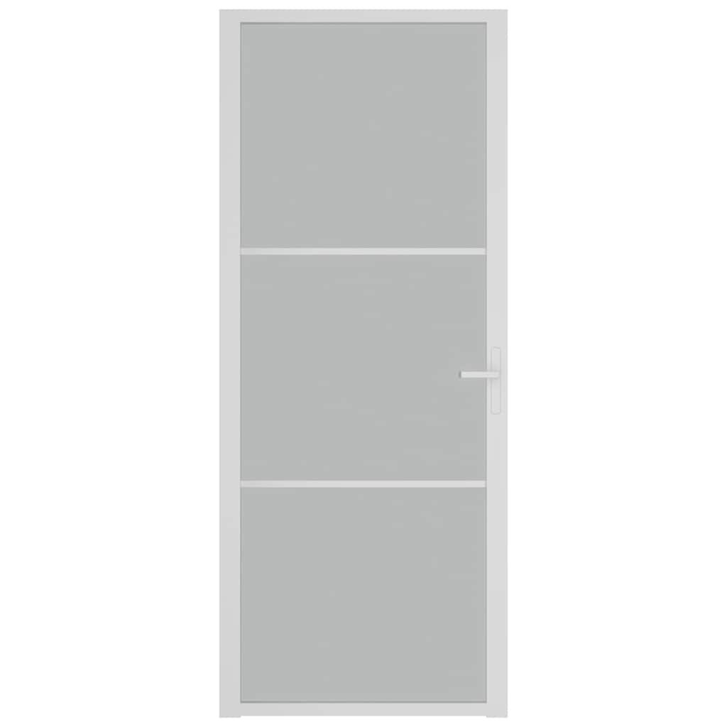 vidaXL Binnendeur 83x201,5 cm - Matglas & Aluminium - Wit (35% korting)