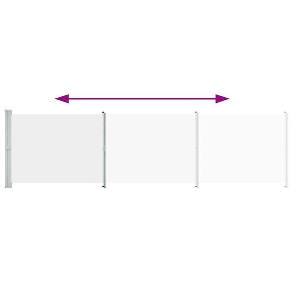 vidaXL Uittrekbaar Tuinscherm Crème - 600x160cm | 60% Korting