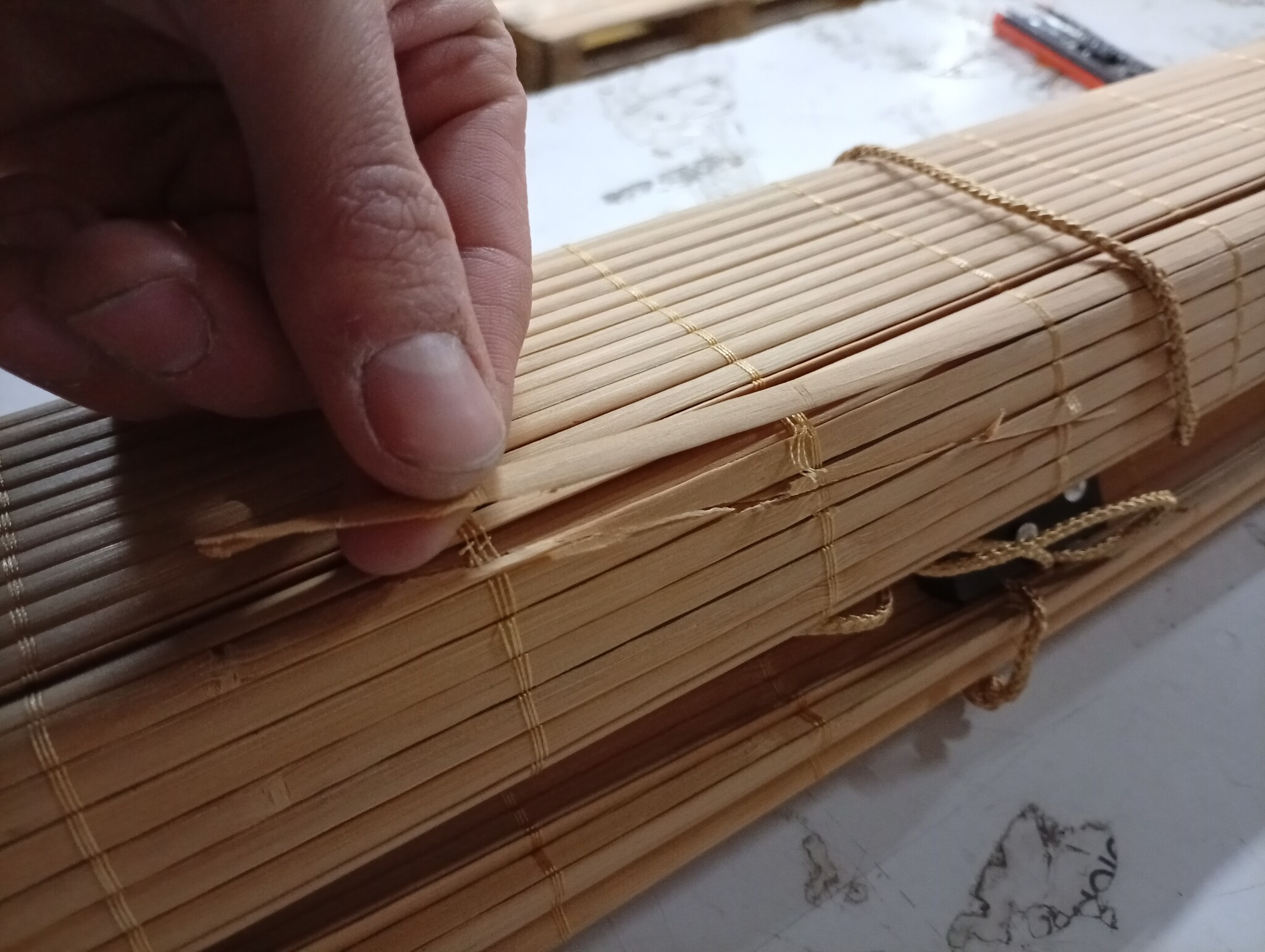 vidaXL Rolgordijn Bamboe Licht Bruin - 60% Korting