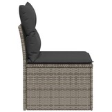 vidaXL Tuinbank Poly Rattan Grijs met Kussens - 62% Korting!