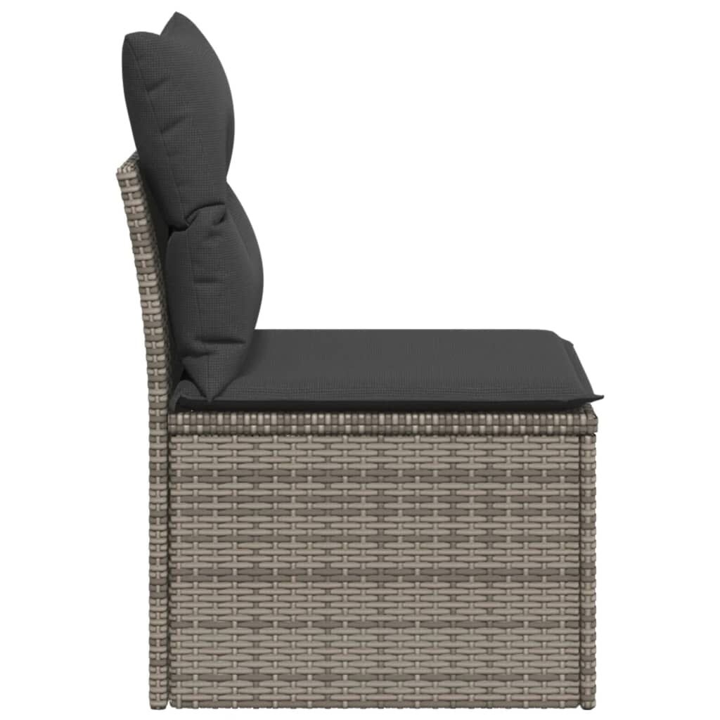vidaXL Tuinbank Poly Rattan Grijs met Kussens - 62% Korting!