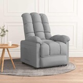 vidaXL Fauteuil verstelbaar stof lichtgrijs | 41% Korting