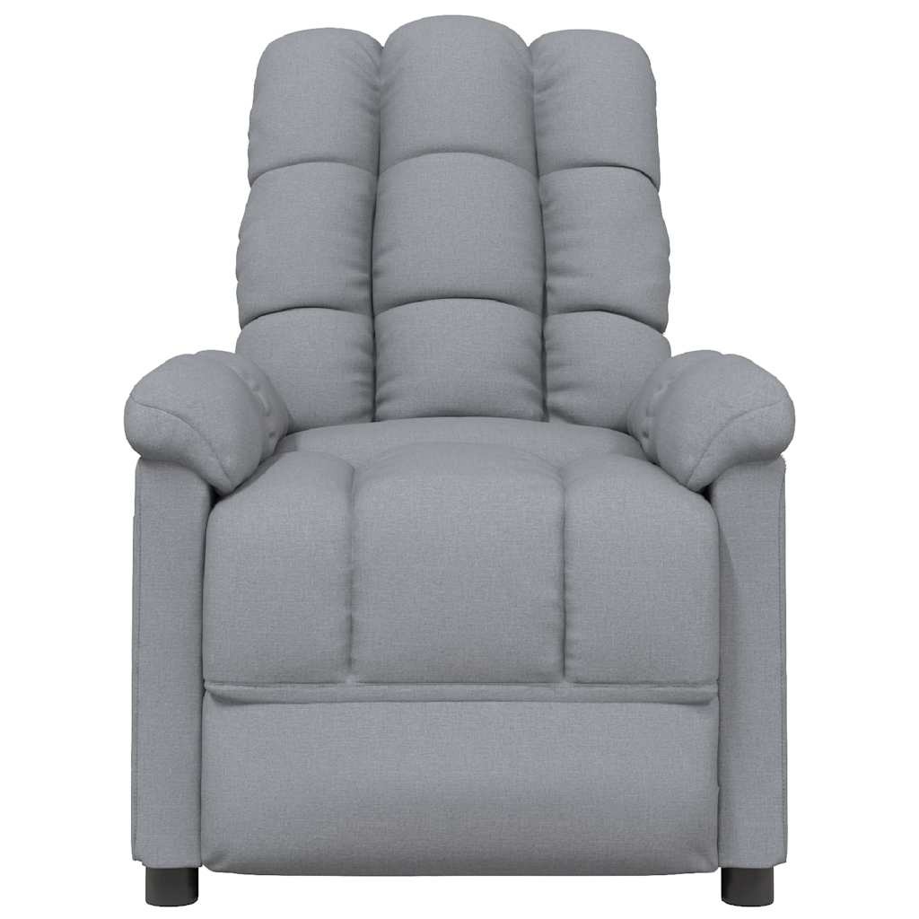 vidaXL Fauteuil verstelbaar stof lichtgrijs | 41% Korting