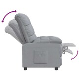 vidaXL Fauteuil verstelbaar stof lichtgrijs | 41% Korting