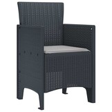 vidaXL Tuinstoelen Antraciet (4 st.) - 65% Korting!