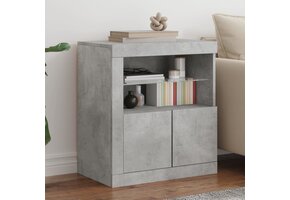 vidaXL Dressoir met LED: 59% Korting - Betongrijs, 60,5cm