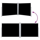 vidaXL Uittrekbaar Windscherm 140x1000cm Zwart - 57% Korting!