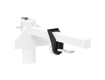 vidaXL Parasolklem Balkon (38mm) - Staal Wit - 30% Korting