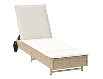 VidaXL Ligbed Poly Rattan Beige (60% korting)