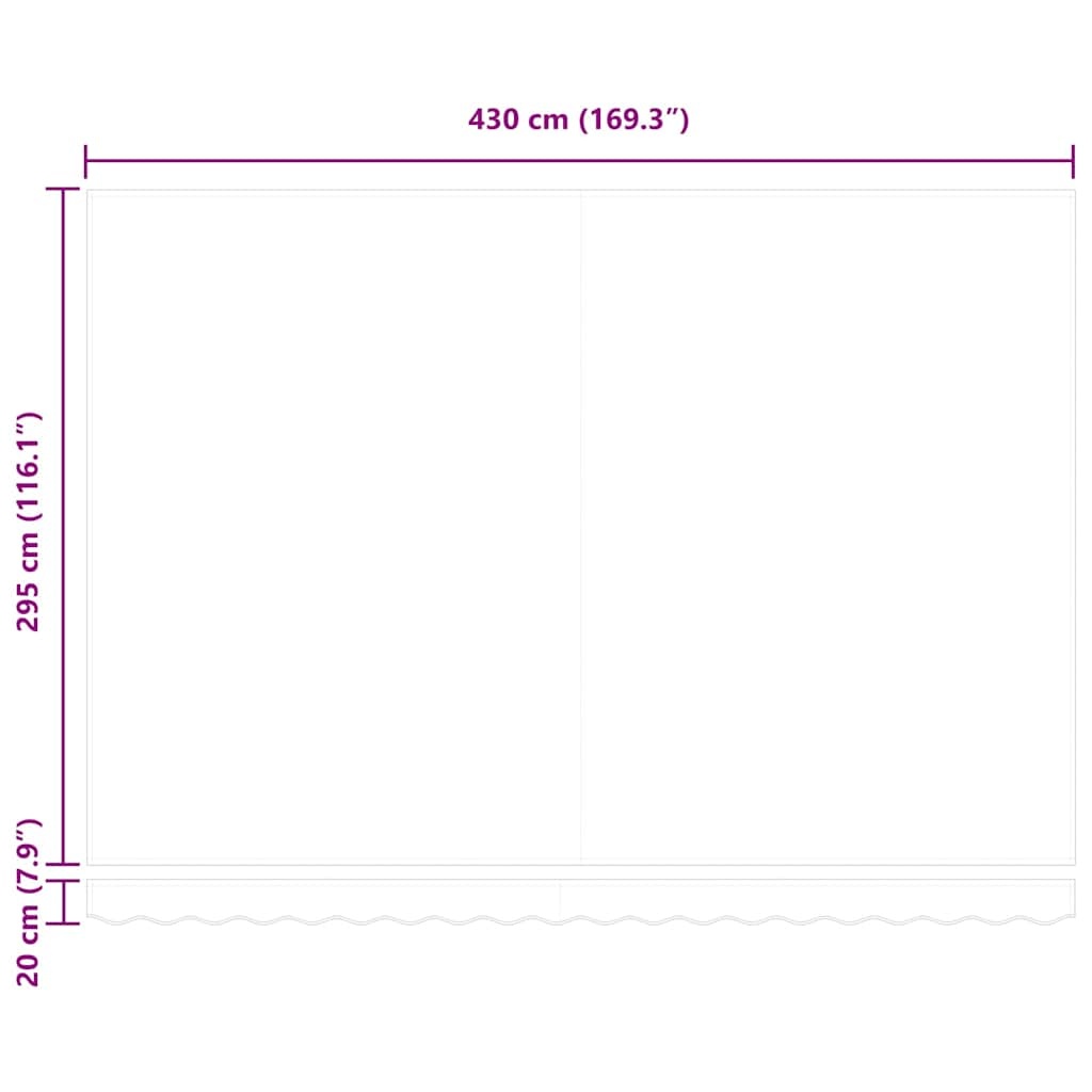 vidaXL Vervangingsdoek Zonnescherm Zwart 450x300cm Canvas - 53% Korting!