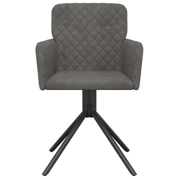 vidaXL Eetkamerstoelen (2 st.) - Draaibaar, Fluweel Donkergrijs - 30% Korting!