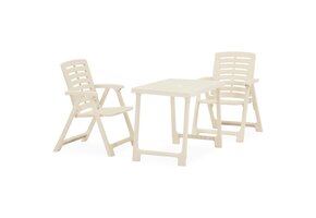 vidaXL Bistroset Kunststof Wit - 49% Korting