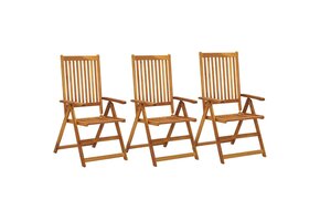 vidaXL Tuinstoelen 3 st. massief acaciahout - 62% Korting!