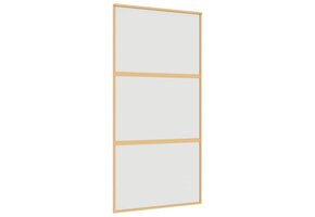 vidaXL Schuifdeur Matglas & Aluminium Goud (102.5x205cm) - 47% Korting!