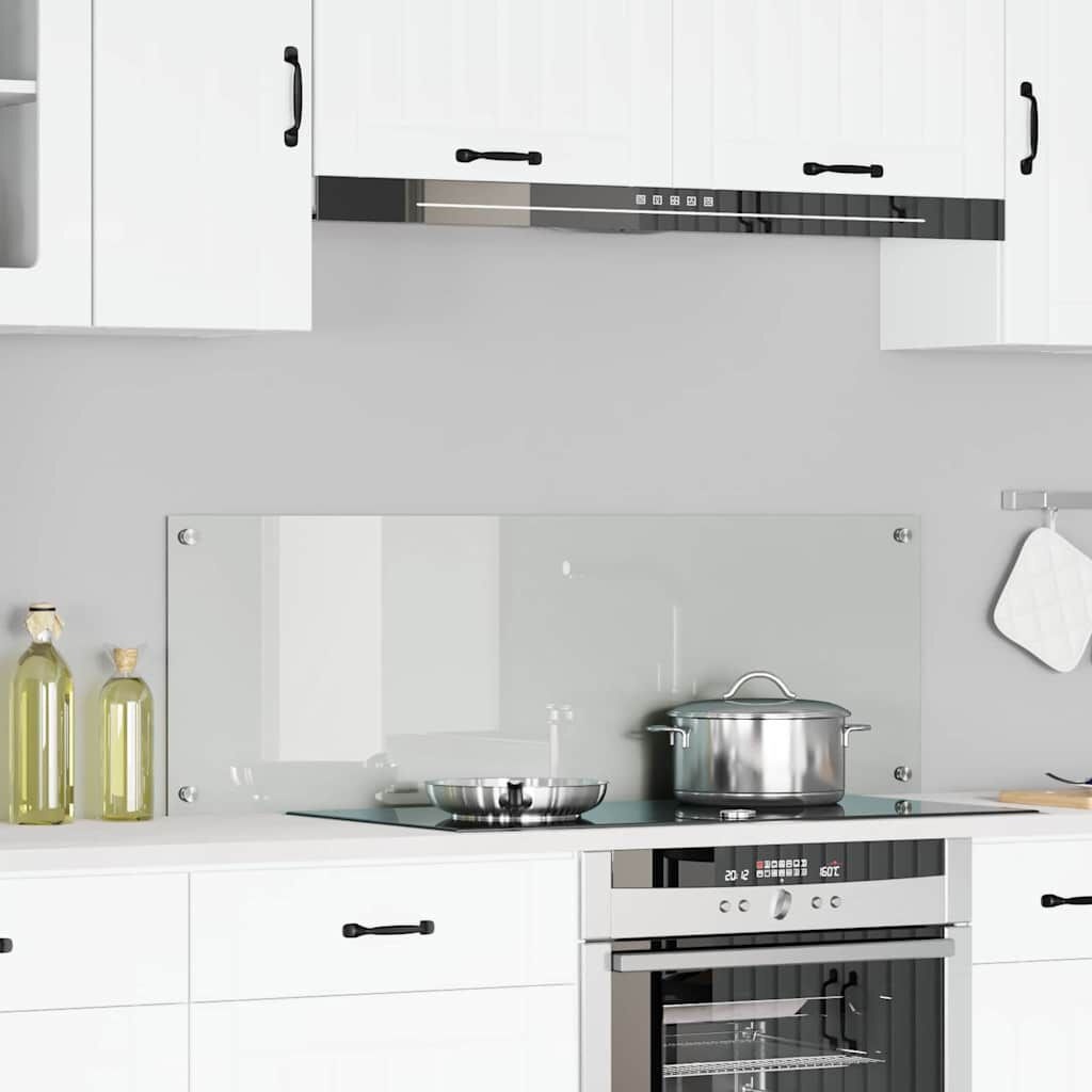 vidaXL Keuken Achterwand Gehard Glas Doorzichtig 120x40cm - 70% Korting!