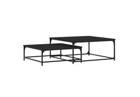 vidaXL 2-delige Tafeltjesset Hout Zwart - 55% Korting