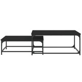 vidaXL 2-delige Tafeltjesset Hout Zwart - 55% Korting