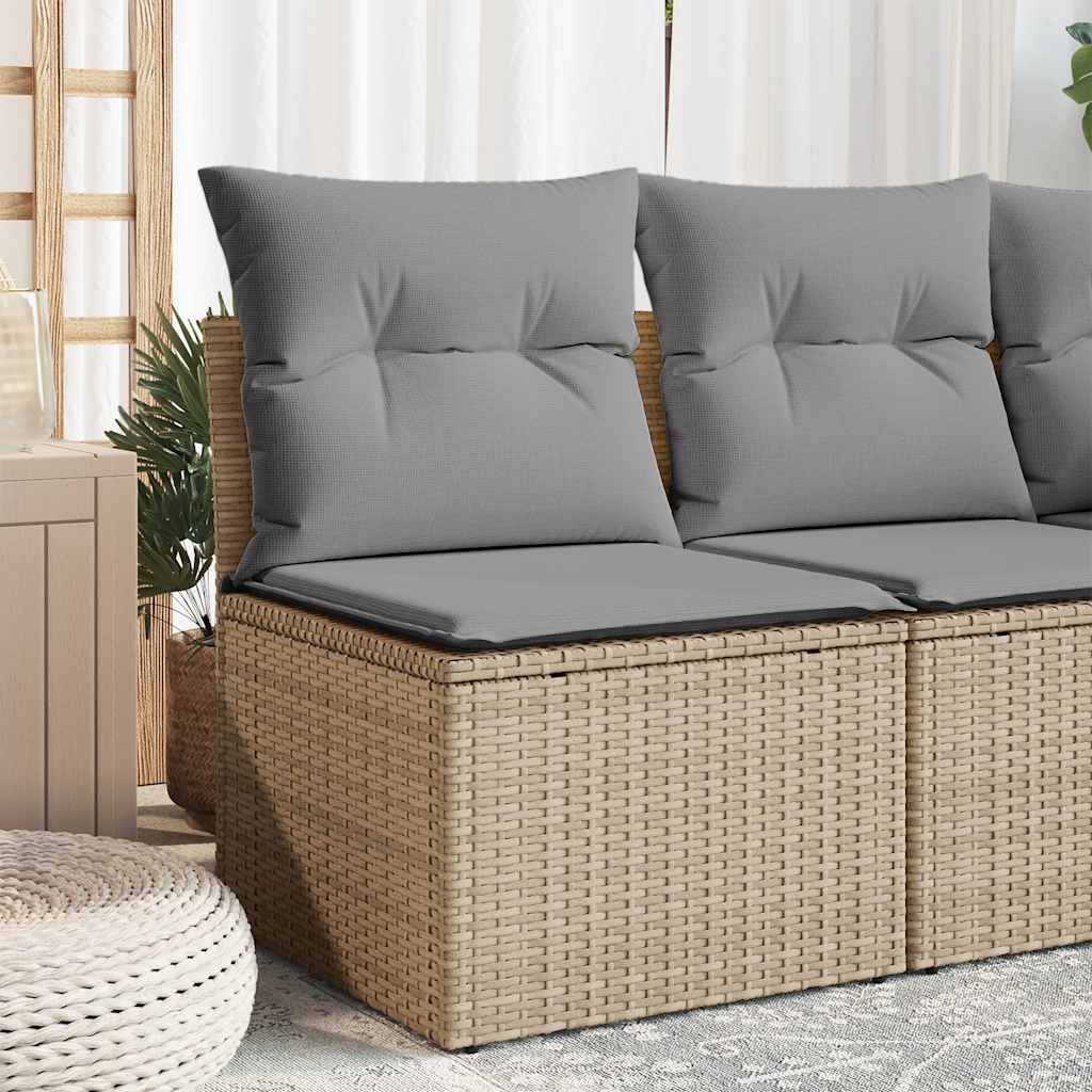 VidaXL Tuinbank Poly Rattan Beige - 35% Korting