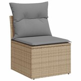 VidaXL Tuinbank Poly Rattan Beige - 35% Korting