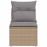 VidaXL Tuinbank Poly Rattan Beige - 35% Korting