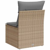VidaXL Tuinbank Poly Rattan Beige - 35% Korting