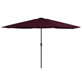 vidaXL Parasol 390cm Bordeauxrood | 55% Korting