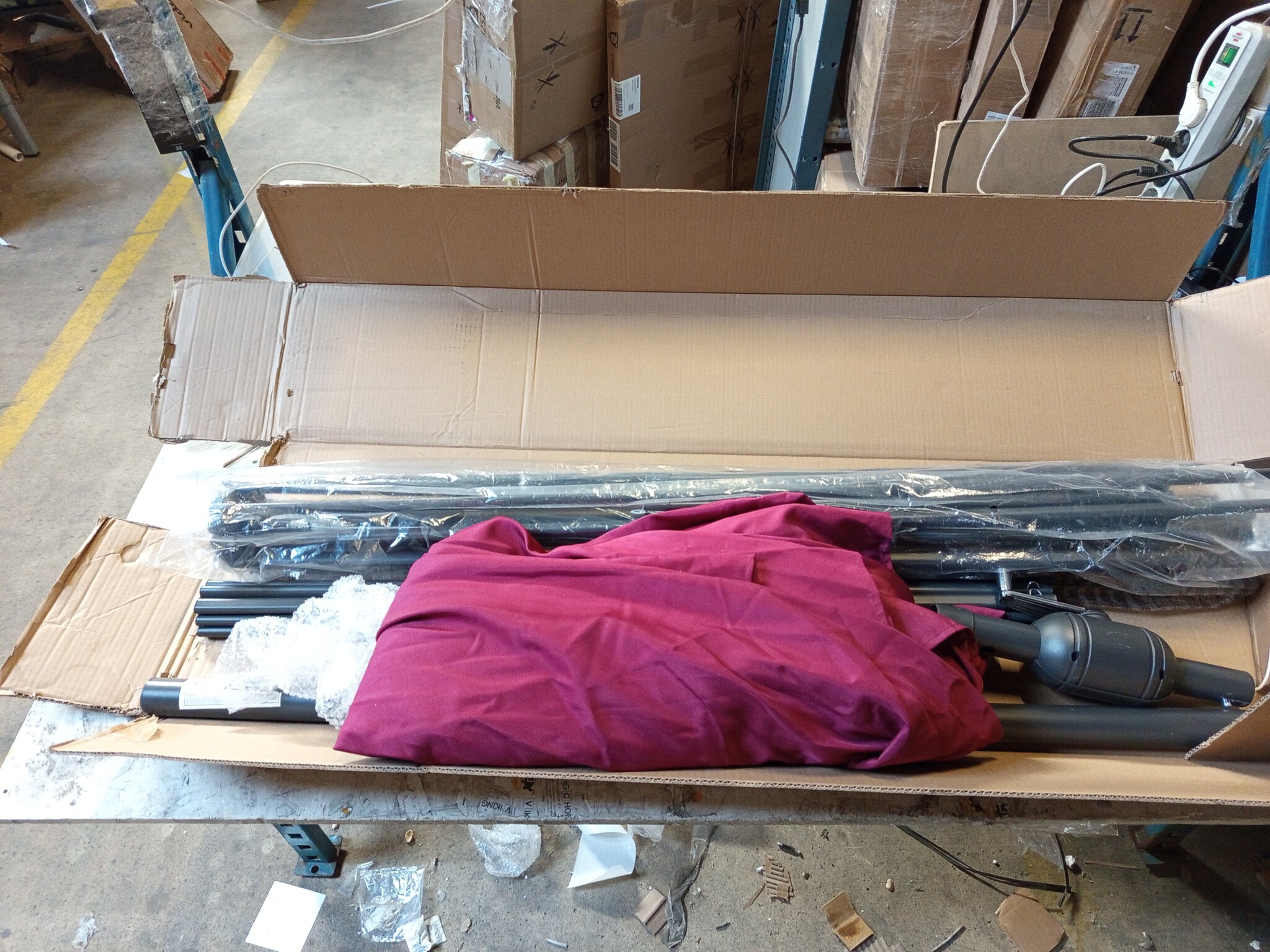 vidaXL Parasol 390cm Bordeauxrood | 55% Korting