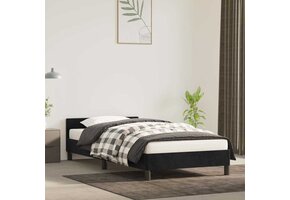 vidaXL Bedframe Fluweel Zwart 90x200 cm | 42% Korting