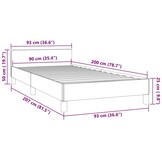 vidaXL Bedframe Fluweel Zwart 90x200 cm | 42% Korting