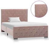vidaXL Bedframe Fluweel Roze 100x200cm | 37% Korting