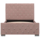 vidaXL Bedframe Fluweel Roze 100x200cm | 37% Korting