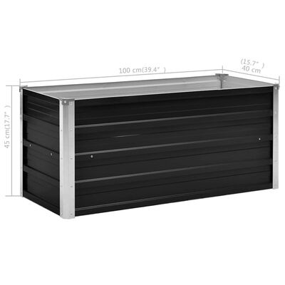 vidaXL Verhoogde Plantenbak 100x40x45 cm Antraciet | 42% Korting!