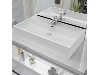 vidaXL Keramische Wastafel Wit - 55% Korting!