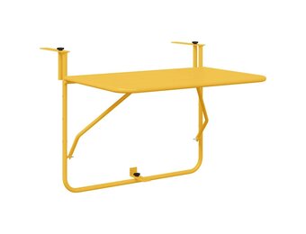 vidaXL Balkontafel Mosterdgeel 60x39cm | Staal | 35% Korting