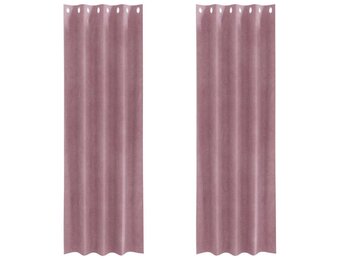 vidaXL Gordijnen Donkerroze Fluweel 140x225 cm - 35% Korting