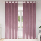 vidaXL Gordijnen Donkerroze Fluweel 140x225 cm - 35% Korting