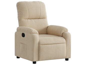 vidaXL Fauteuil Crème Microvezel - 35% Korting!